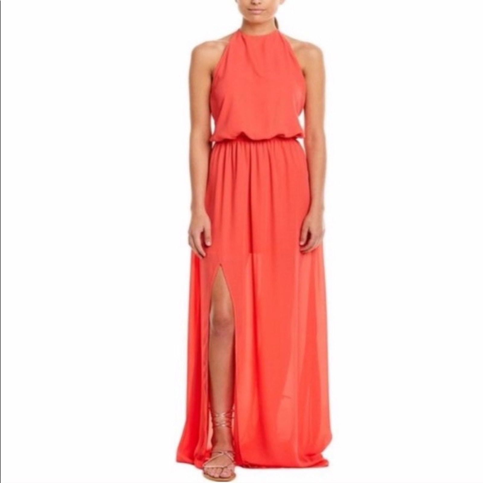 Nwt Show Me Your Mumu Heather Halter Maxi Bridesmaid Dress Size Medium